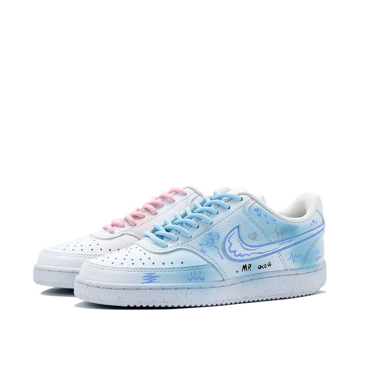 Nike Nike Court Vision 1 Low top Skateboard Shoes Unisex Sky Blue