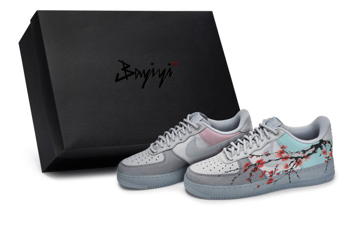 Nike Nike Air Force 1 811 Manufacturing, Ink Branch And Mist, Special Shoe Box Low top Skateboard Shoes Men's