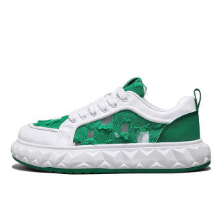 TELENT Cushioning Waterproof Cushioning Waterproof Low top Skateboard Shoes Men's White Green