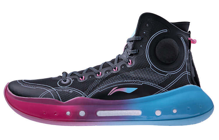 Li-Ning Li Ning YuShuai 14 Boom Basketball Shoes Men's High Top Black/Azalea Pink