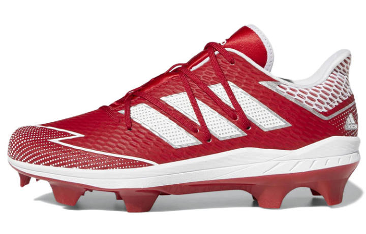 Adidas Adidas Adizero Afterburner 7 Pro Tpu Cleats Leather Slip Resistant Abrasion Resistant Low top Training Shoes Men's Red