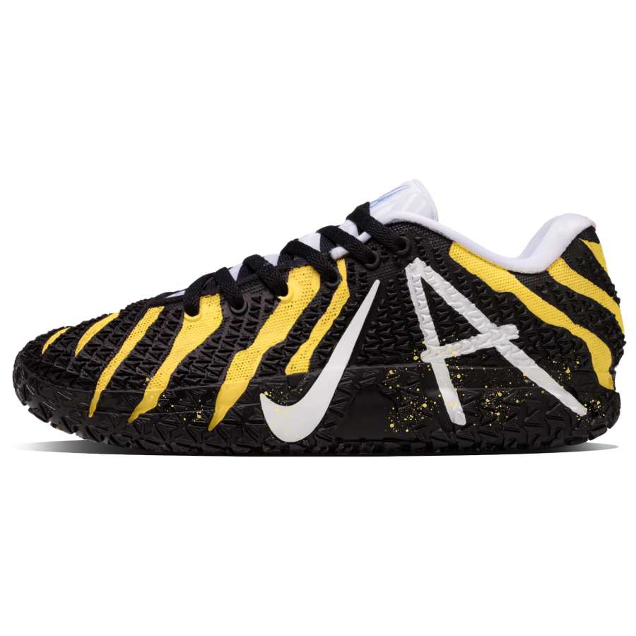 Nike Nike Ja Morant 3 Black Yellow Claw Marks Synthetic Leather Abrasion Resistant Low top Basketball Shoes Unisex