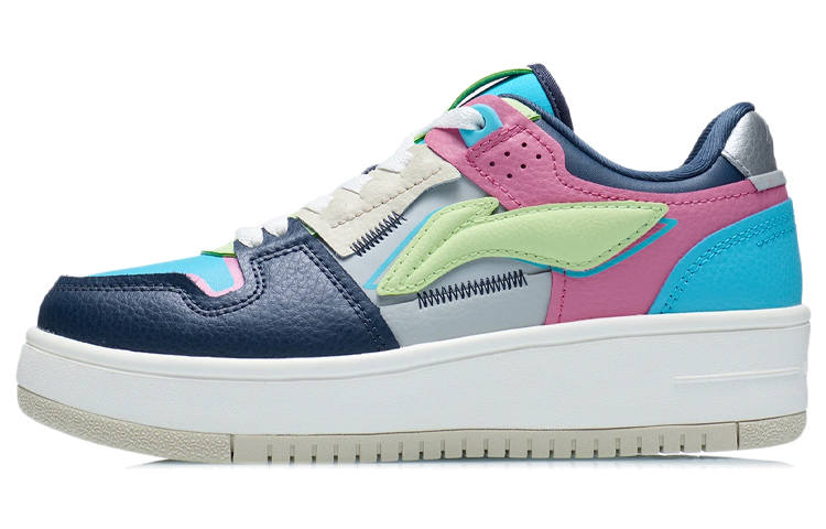 Li-Ning Li Ning Tianji Leather Slip Resistant, Abrasion Resistant, Lightweight, Breathable Low top Skateboard Shoes Women's