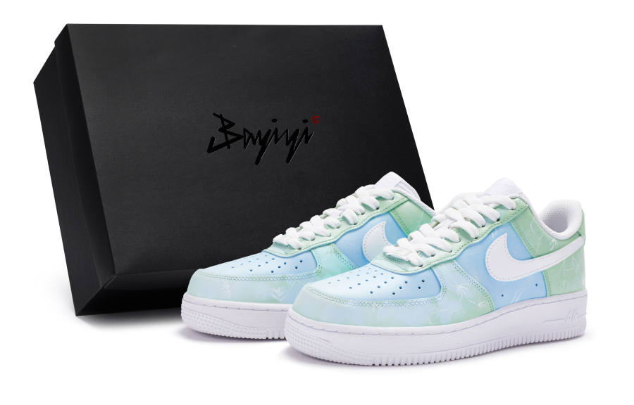 Nike Nike Air Force 1 Low 811 Manufacturing Low top Skateboard Shoes GS Blue Green White