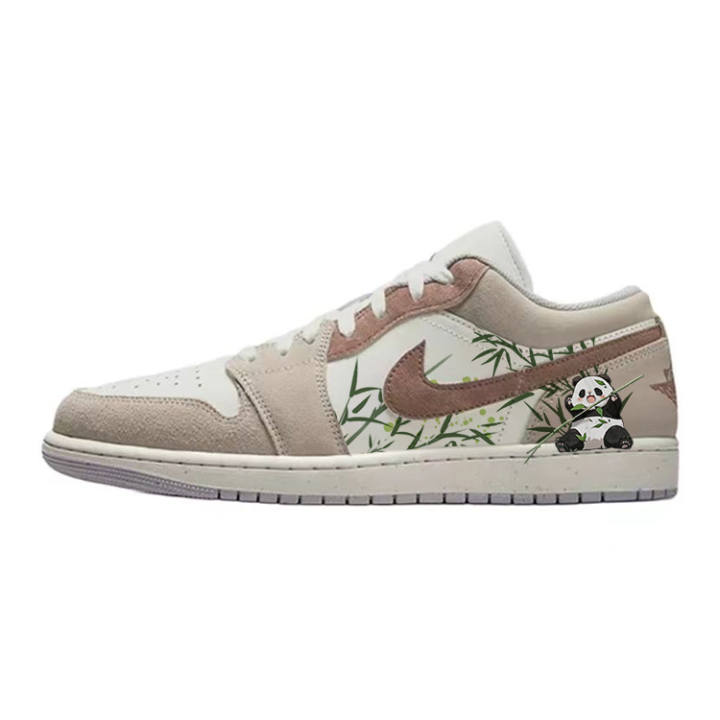 Jordan Jordan Air Jordan 1 Happy Panda, Joyful Bamboo Panda Abrasion Resistant Abrasion Resistant Low top