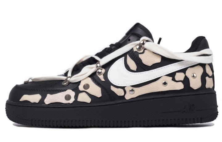 Nike Nike Air Force 1 Low 7 Low top Skateboard Shoes Men's Black Bone White