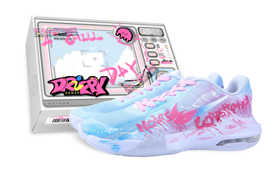 Nike Nike Air Max Impact 4 Drippy Star Guardian Abrasion Resistant Mid top Basketball Shoes Men's Blue Pink