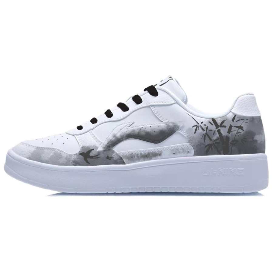 Li-Ning Li Ning Floating Boat Slip Resistant Cushioning Breathable Low top Skateboard Shoes Unisex White Gray
