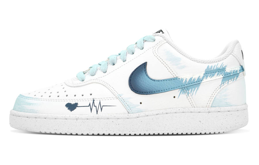 Nike Nike Court Vision 1 DEER Heartbeat Coast Abrasion Resistant Abrasion Resistant Low top Skateboard Shoes Women's