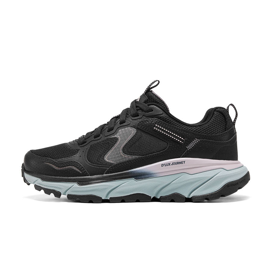 Skechers D'LUX JOURNEY Textile, Synthetic Leather Abrasion Resistant Low top Mountaineering Shoes Women's Black Green