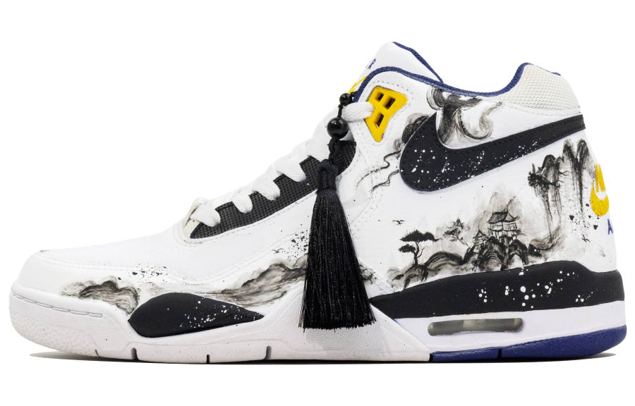 Nike Nike Flight Legacy Misty Rain Jianghu Abrasion Resistant Abrasion Resistant Mid top Vintage Basketball Shoes Men's