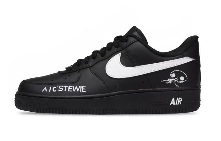 Nike Nike Air Force 1 Trick or treaters Slip Resistant Abrasion Resistant Low top Skateboard Shoes Unisex Black