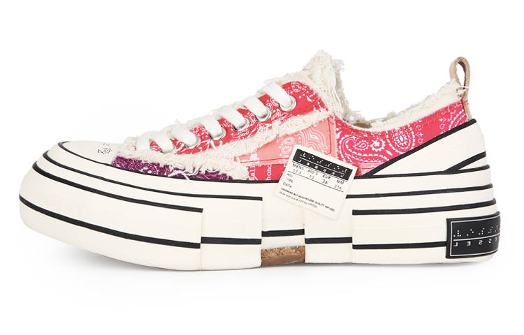 XVESSEL VESSEL G.O.P. Valentine Paisleys Low top Canvas Shoes Unisex Red