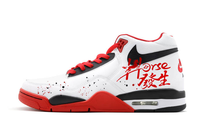 Nike Nike Flight Legacy Mid top Vintage Basketball Shoes Unisex Red White