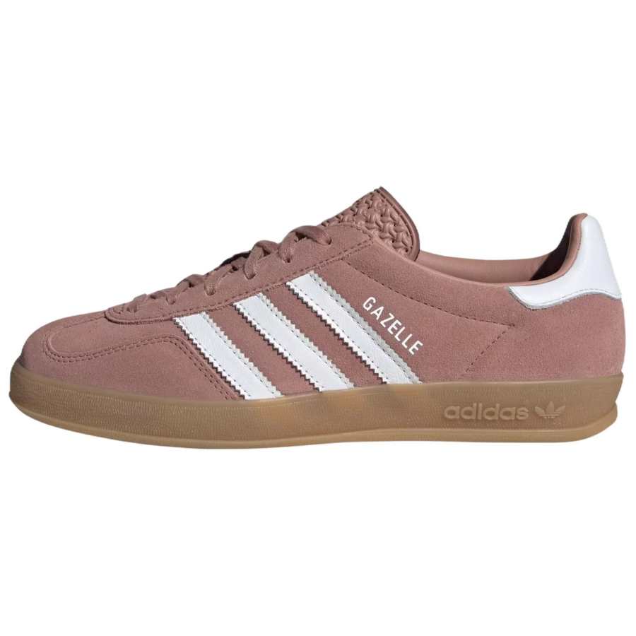 Adidas Originals GAZELLE INDOOR Comfortable And Lightweight Low top Skateboard Shoes Women's Pink White