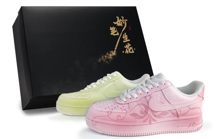 Nike Nike Air Force 1 Skateboard Shoes Unisex Low Top Pink Cyan