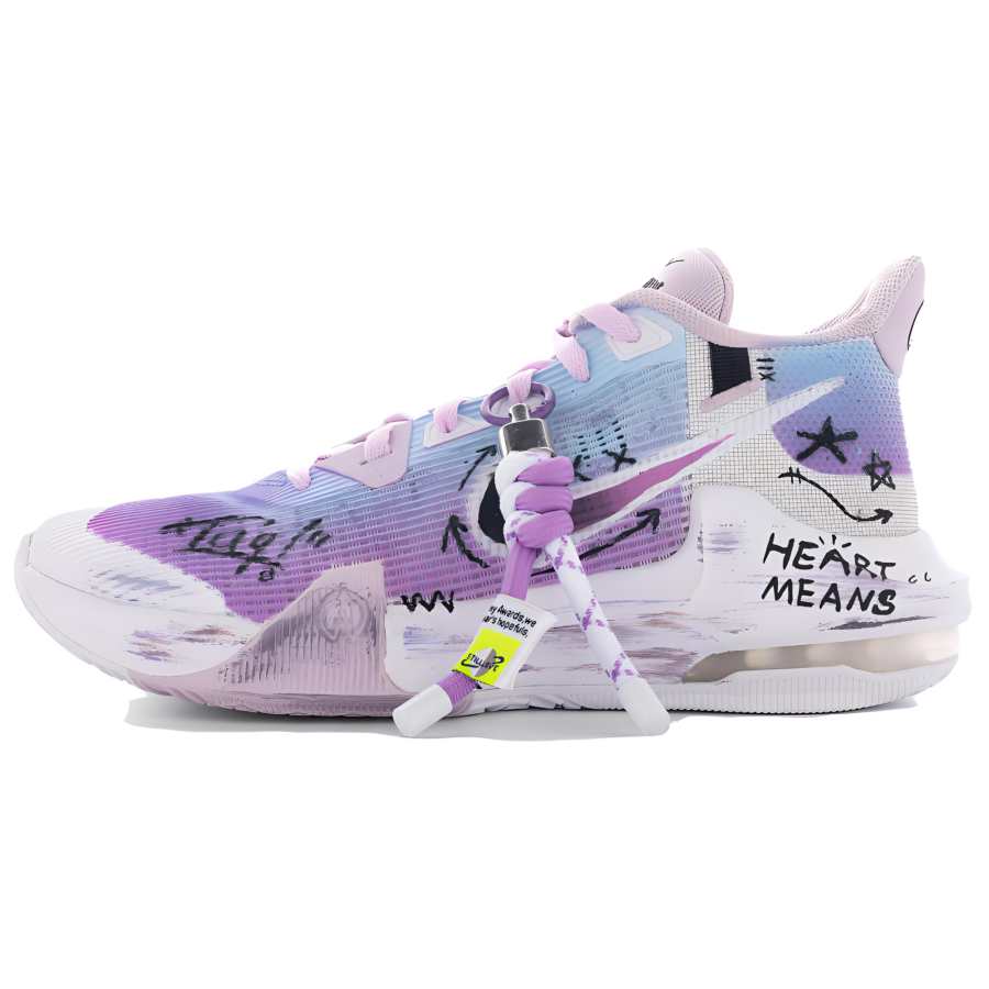 Nike Nike Air Max Impact 3 Abrasion Resistant Slip Resistant Low top Basketball Shoes Unisex White Purple