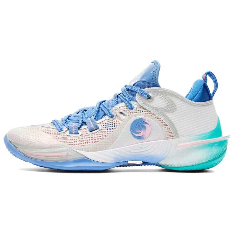 PEAK Taichi Flash 6 Cushioning Abrasion Resistant Rebound Low top Basketball Shoes Men's White Blue
