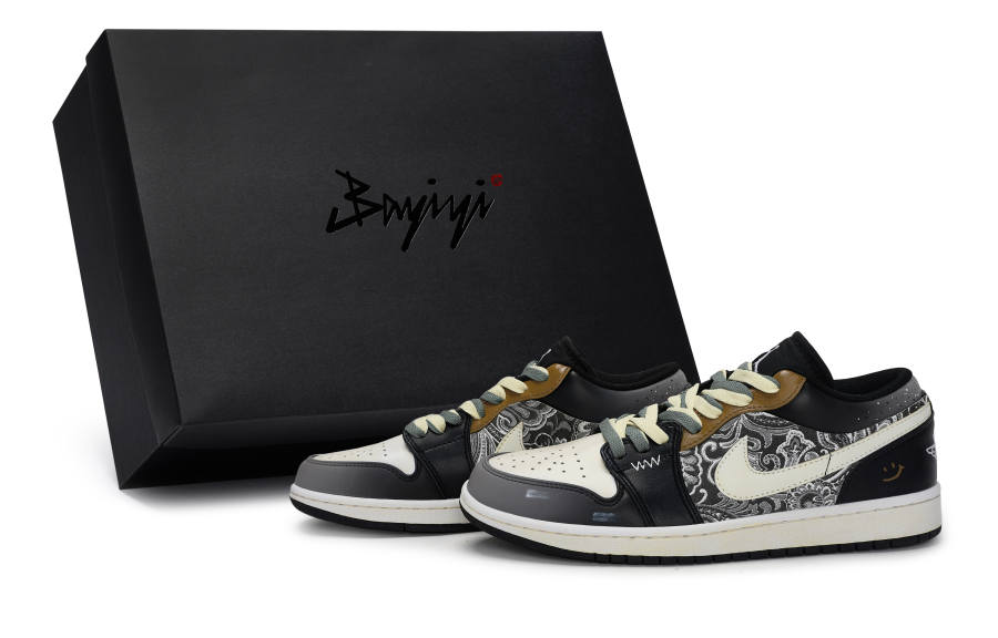 Jordan Jordan Air Jordan 1 811 Manufacturing, Cashew Nut Tribe, Special Shoe Box Slip Resistant Abrasion Resistant