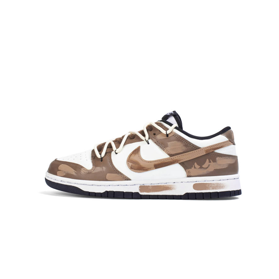 Nike Nike Dunk Synthetic Leather Abrasion Resistant Low top Skateboard Shoes Unisex Brown