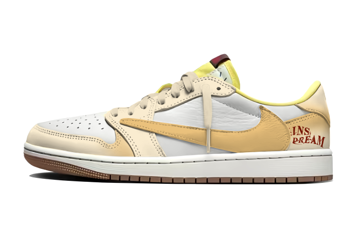 Jordan Travis Scott x Jordan Air Jordan 1 California Sunset, Hook Abrasion Resistant Breathable Low top