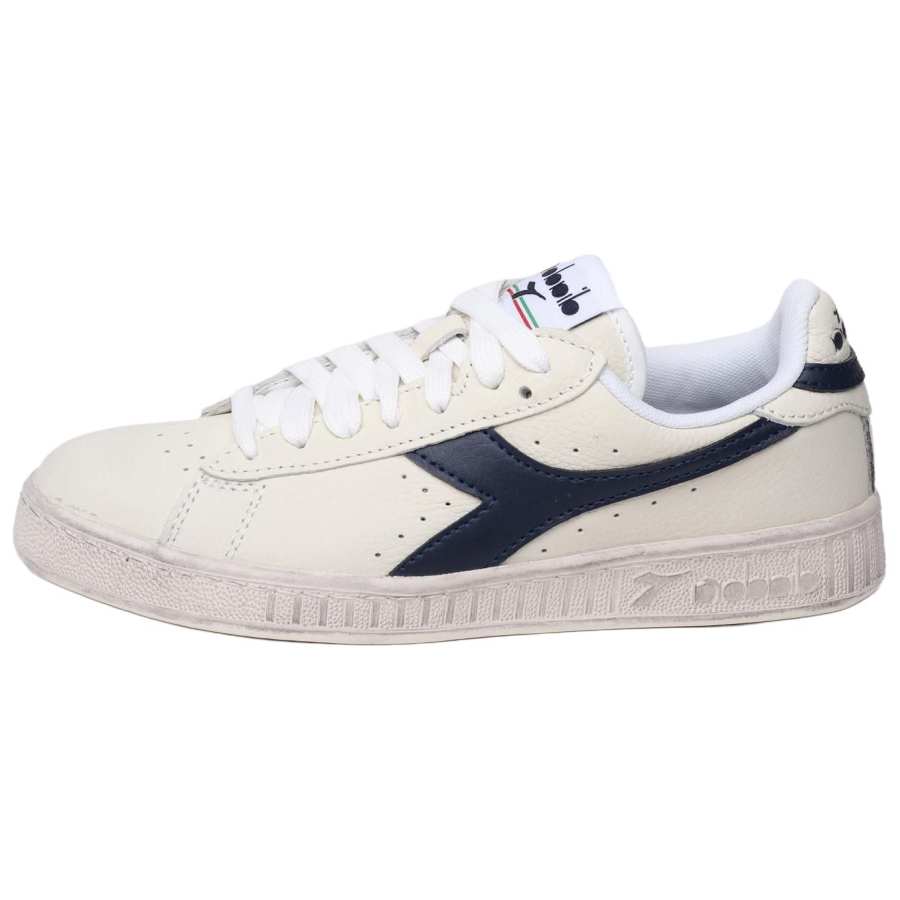 Diadora Fashion Slip Resistant Abrasion Resistant Low top Skateboard Shoes Men's White Blue