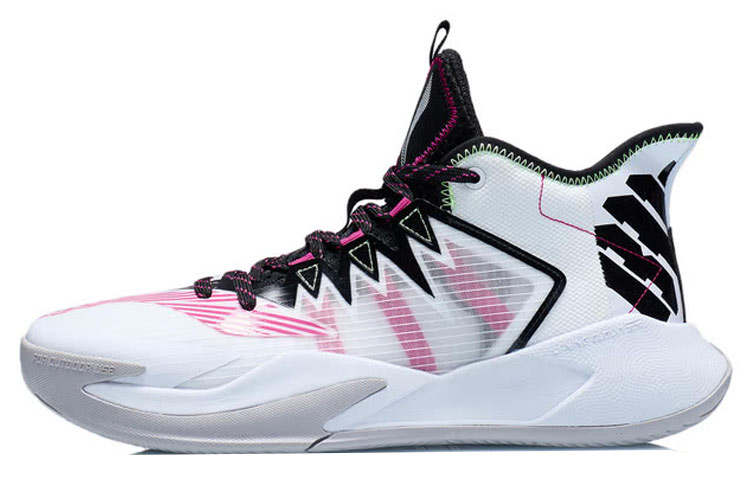 Li-Ning Li Ning Storm 2021 Synthetic Leather Slip Resistant Lightweight Rebound Mid top Basketball Shoes Men's