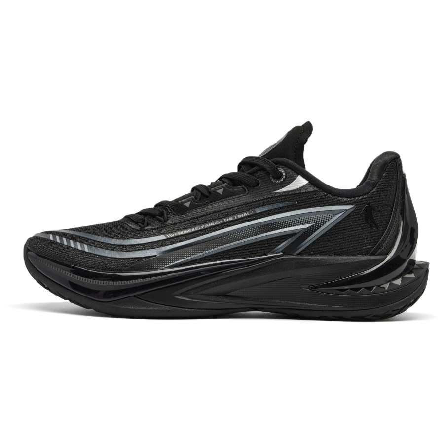QIAODAN Poisonous Fangs 3V3 Cushioning Slip Resistant Abrasion Resistant Low top Basketball Shoes Men's Black Silver
