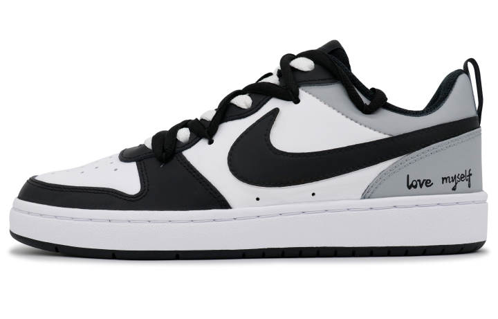 Nike Nike Court Borough 2 Slip Resistant Lightweight Low top Skateboard Shoes GS Gray Black