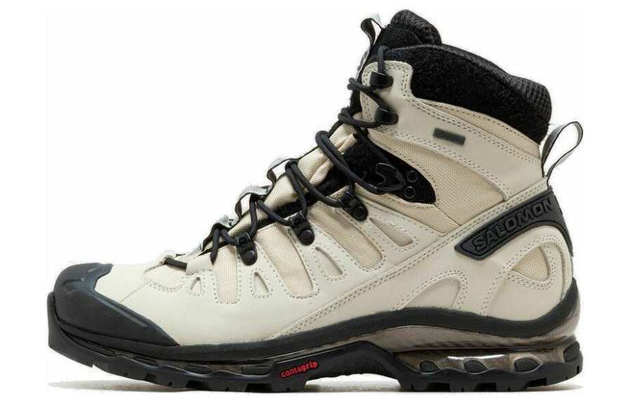 SALOMON XT Quest Synthetic Leather, Leather High top Outdoor Shoes Unisex Sand Yellow