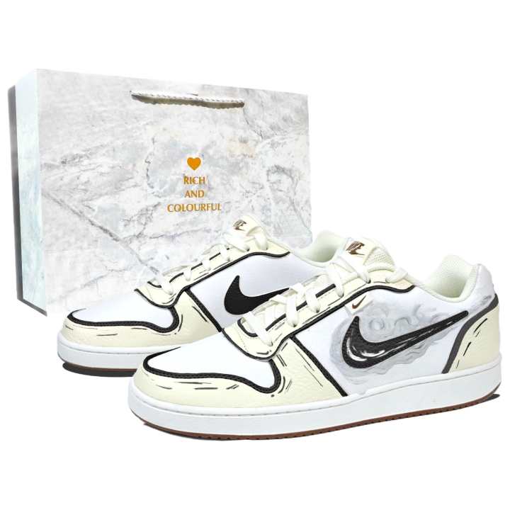 Nike Nike EBERNON Cloud Blade Chic Shoes, Shopping Bag Abrasion Resistant Low top Skateboard Shoes Men's White