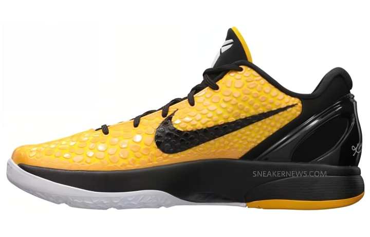Nike Nike Zoom Kobe 6 Lightbulb Kobe Low top Basketball Shoes Men's Black Yellow