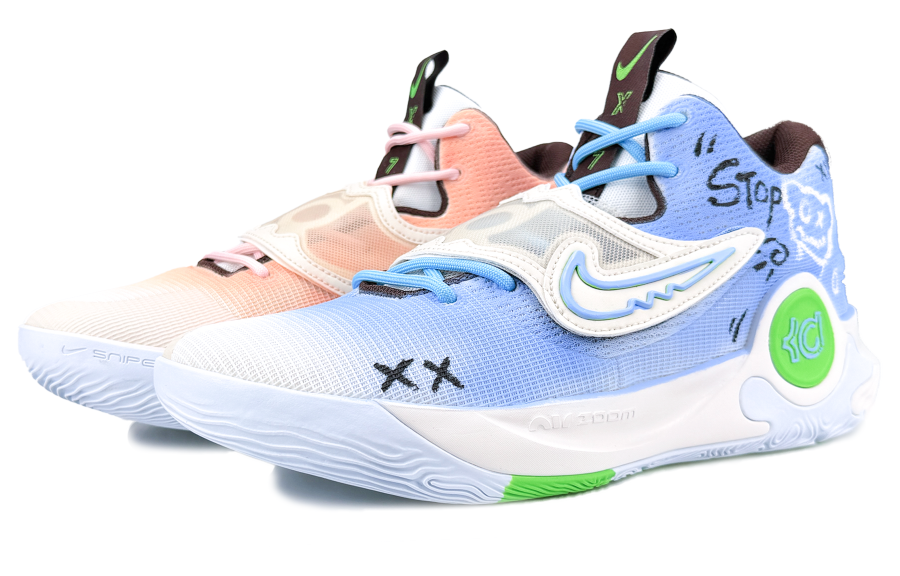 Nike Nike KD Trey 5 X Abrasion Resistant Low top Basketball Shoes Men's Blue Pink