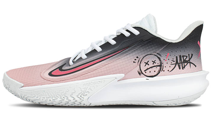 Nike Nike Precision 7 Cushioning Low top Basketball Shoes Men's Rose Red
