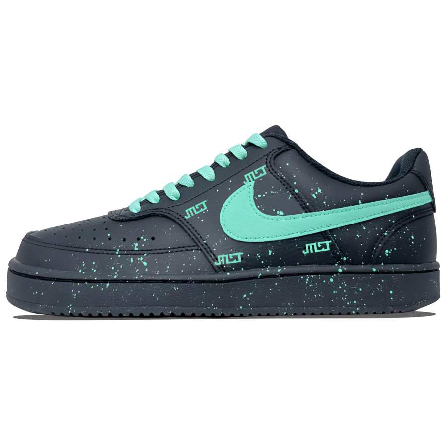 Nike Nike Court Vision Low Slip Resistant Cushioning Abrasion Resistant Low top Skateboard Shoes Unisex Cyan