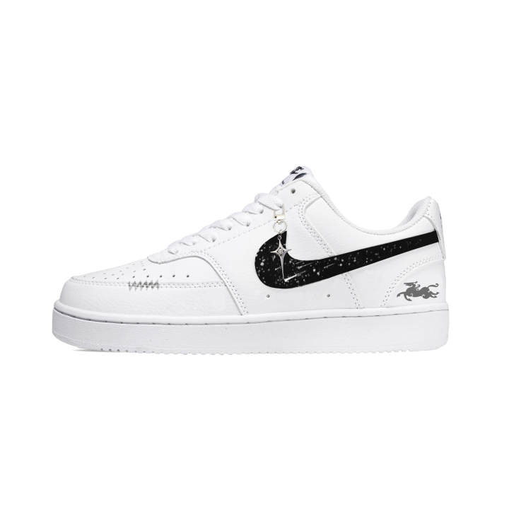 Nike Nike Court Vision 1 LOW Next Nature Abrasion Resistant Lightweight Low top Skateboard Shoes Men's White Gray