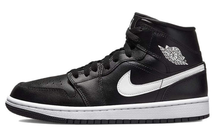 Jordan Jordan 1 Mid Black White Women's