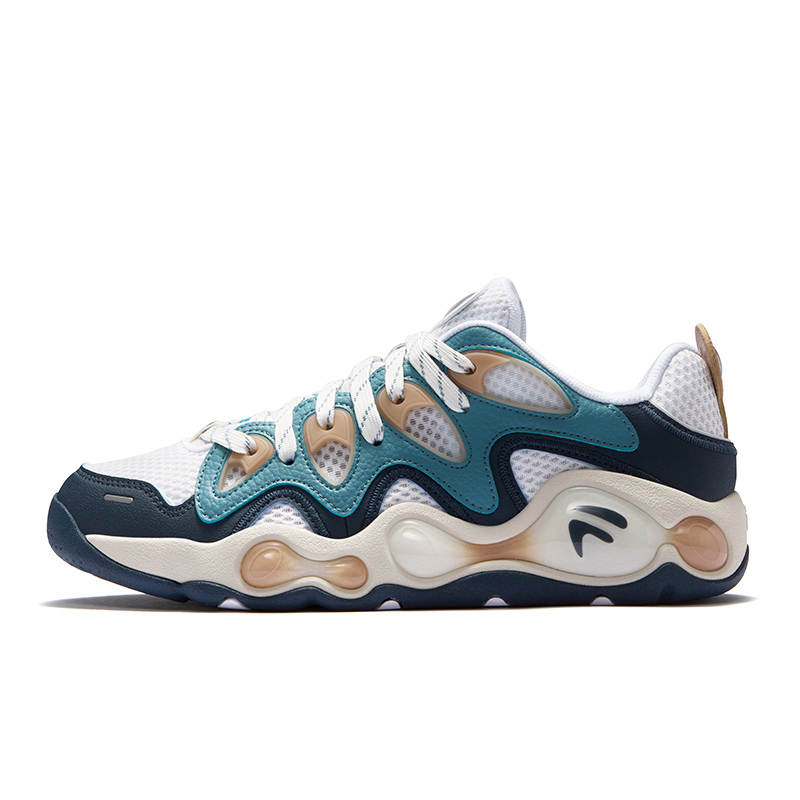 FILA FUSION VERTICAL Crack Shoes Low top Basketball Shoes Men's White Blue