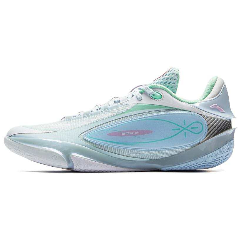 Li-Ning Li Ning Wade 808 5 ULTRA Low top Basketball Shoes Men's White Blue Green
