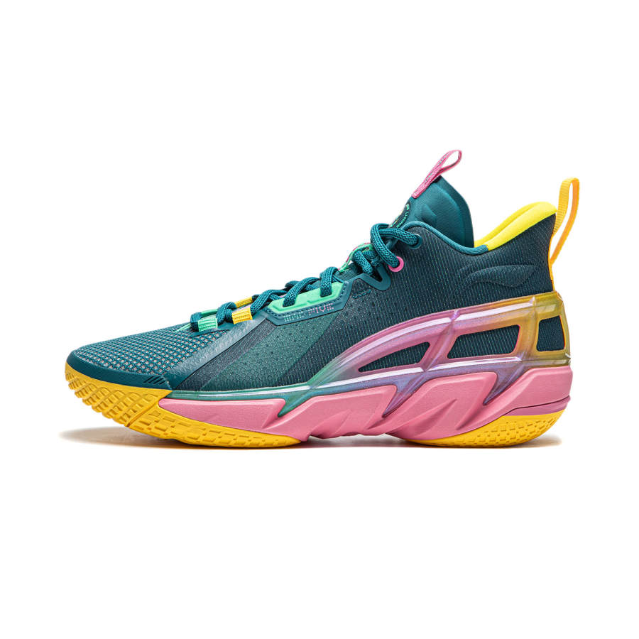 Li-Ning Li Ning BadFive 4 Cushioning Abrasion Resistant Breathable Mid top Basketball Shoes Men's Green