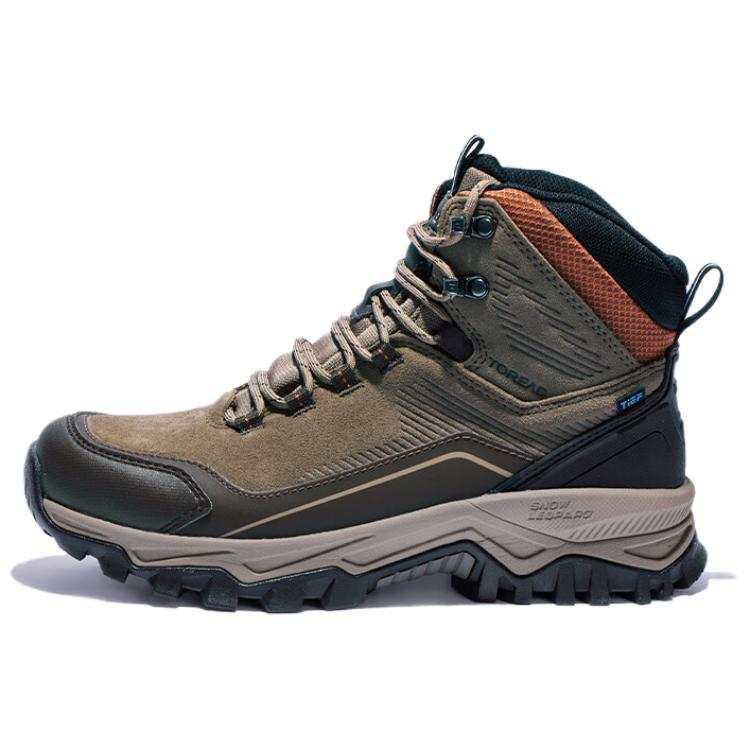 TOREAD Slip Resistant Thermal Slip Resistant Thermal High top Mountaineering Shoes Men's Brown Black