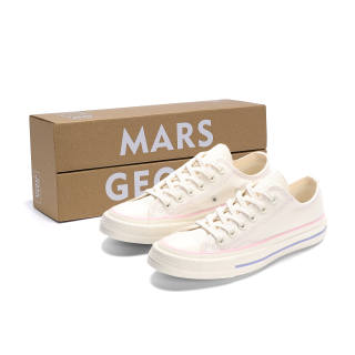 MARS*GEOME Slip Resistant, Abrasion Resistant, Lightweight Low top Canvas Shoes Women's Beige