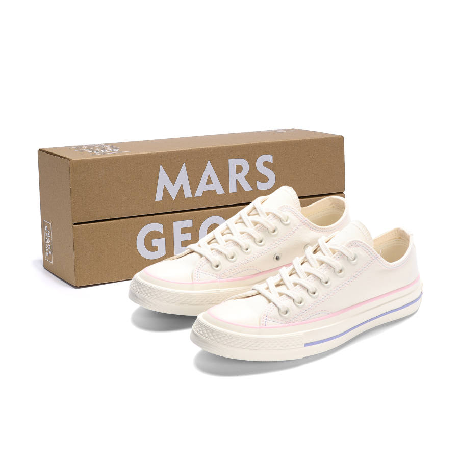 MARS*GEOME Slip Resistant, Abrasion Resistant, Lightweight Low top Canvas Shoes Women's Beige