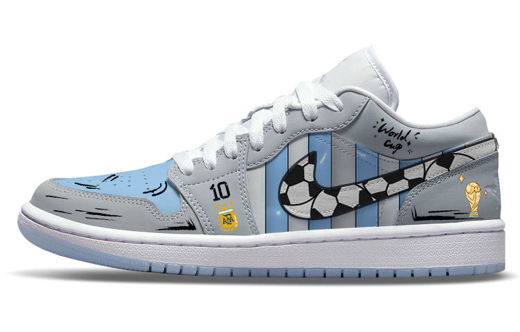 Jordan Jordan Air Jordan 1 Soccer Ball, Qatar World Cup, Argentina Team Abrasion Resistant Slip Resistant Low top