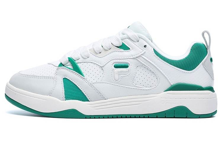 FILA FUSION Smash Textile, Synthetic Leather Low top Vintage Basketball Shoes Men's White Green
