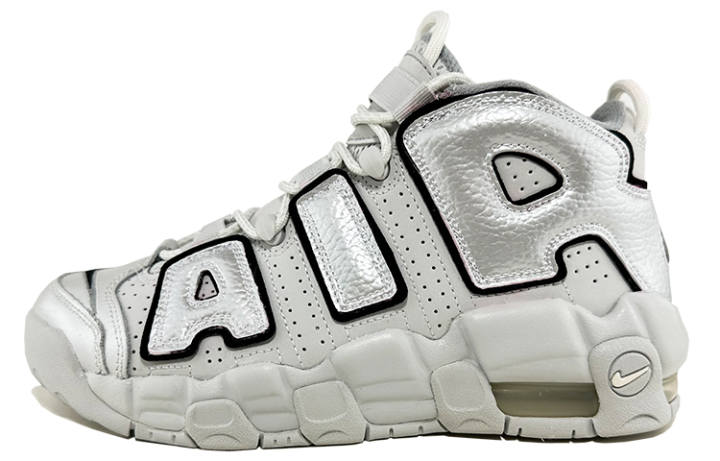 Nike Nike Air More Uptempo Leather Cushioning Slip Resistant Abrasion Resistant Coverage Mid top Vintage Basketball Shoes GS