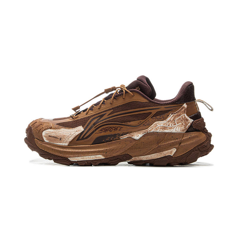 Li-Ning Li Ning Outdoor CF Tracing, Yijie 2.0 Slip Resistant Abrasion Resistant Low top Hiking Shoes Unisex Tan
