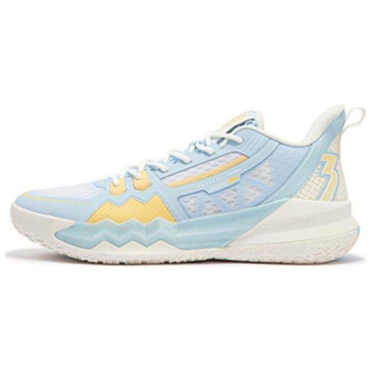 361° Cushioning Abrasion Resistant Lightweight Low top Basketball Shoes Men's White Blue