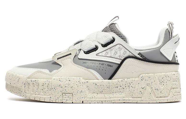 361° Block Slip Resistant Abrasion Resistant Low top Skateboard Shoes Men's Gray White