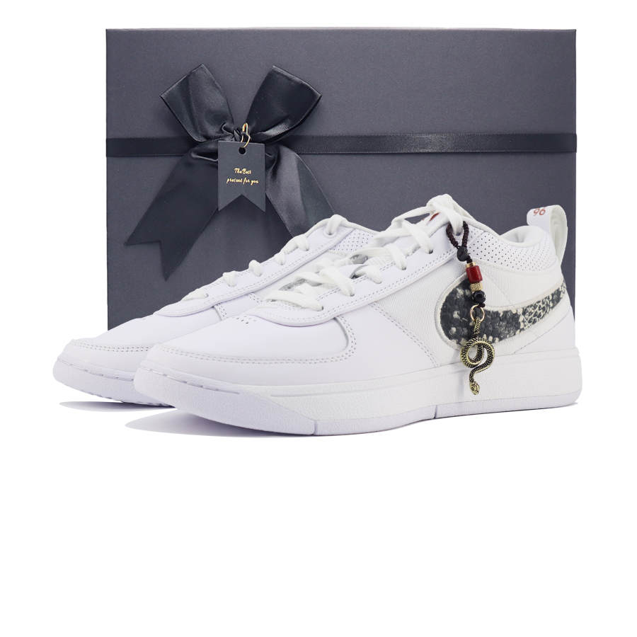 Nike Nike Book 1 EP Rattlesnake Slip Resistant Abrasion Resistant Low top Basketball Shoes Men's White Black